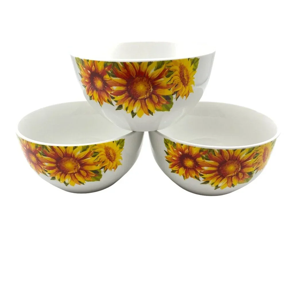 Royal Norfolk Sunflower Coupe bowl‎ cereal soup floral summer lake beach house